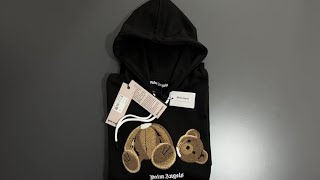 PALM ANGELS Bear LogoEmbroidered Hoodie [upl. by Bonnell]