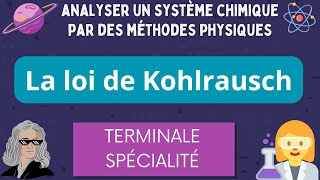 La Loi de Kolhrausch  Analyser un système chimique  BAC Terminale Spécialité Physique Chimie [upl. by Michey]