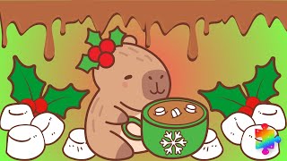 Christmas Capybara Drinking Hot Chocolate with Marshmallows  Fun Holiday Jigsaw for Kids [upl. by Juline]