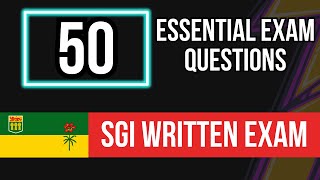 SGI Written Exam  Saskatchewan Knowledge Test 50 Essential Exam Questions [upl. by Ephrem451]