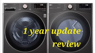 1 year update LG wm4000hba and matching dryer👍 [upl. by Odrautse836]