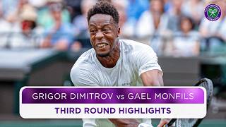 Rolling back the years  Grigor Dimitrov vs Gael Monfils  Highlights  Wimbledon 2024 [upl. by Barboza]