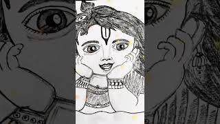 Hare Krishna hare rama😊❤️ jubinnautiyal music tseries bollywood drawing [upl. by Irreg656]