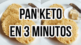 🍞 PAN KETO FACIL EN 3 MINUTOS  3 MINUTE MICROWAVE KETO BREAD  Manu Echeverri [upl. by Martino]