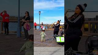 Feel the vibes ॥ Street Performer in San Francisco Bay 🌊 streetentertainment sanfrancisco [upl. by Moyers]