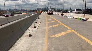 Atlas Concrete CoKosciuszko Bridge NY Miller Formless M8800 Pouring Modified Median Barrier [upl. by Gustavus]