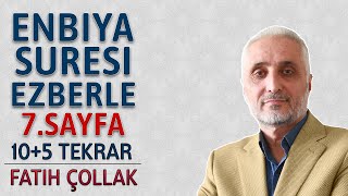 Enbiya suresi 7sayfa ezberle 10 tekrar Fatih Çollak 14dönüş 17sayfa Kuranı Kerim 327sayfa [upl. by Arotahs856]