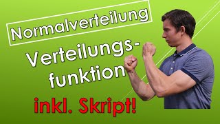 Normalverteilung  VERTEILUNGSFUNKTION  Erklärung Beispiel mit SKRIPT [upl. by Nofets]