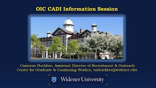 OIC CADI Partnership with Widener University [upl. by Anoval142]