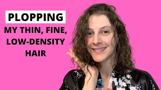 Plopping My Thin Fine LowDensity Hair \\ Curly Girl for Thin HairHair Loss [upl. by Johppa976]