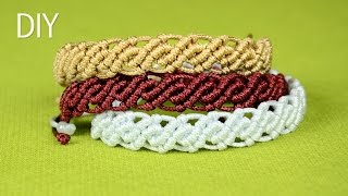 DIY Wavy Macrame Bracelets [upl. by Krute]