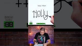 Ep 545 Holly  Rhett Ambigram Tattoo Design Idea By Mr Upsidedown [upl. by Eenoj127]