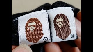 How To LEGIT Check BAPE Real vs Fake Full Tutorial 4 3 2018 [upl. by Eelloh]