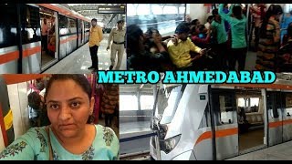 AHMEDABAD METRO RUSH Metro Park review metro Metro inaugurate Metro station ahmedabad vastral me [upl. by Retxed]