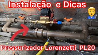 Instalação de Pressurizador Lorenzetti PL20  Dicas e Procedimentos [upl. by Ellemaj]