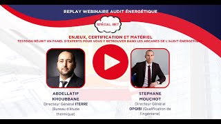 REPLAY WEBINAIRE Spécial BET  audit énergétique [upl. by Annoynek264]