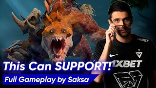 Saksa PRIMAL BEAST SUPPORT 4 Pos 735b  Dota 2 Pro Gameplay [upl. by Taite650]