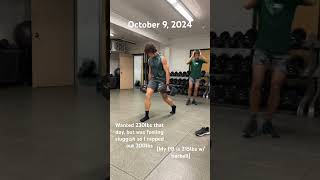 200lb Flat Split Squat gym trackandfield [upl. by Rickie]