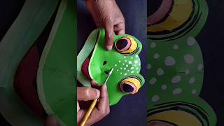 Frog Mask with Paper😄 paperCraft ckArtDesign [upl. by Airlee]