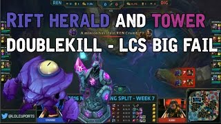 Rift Herald and Tower Doublekill  LCS Big Fail Ren vs DIG [upl. by Picker]