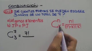 ANÁLISIS COMBINATORIO  3 COMBINACIÓN [upl. by Chuck]