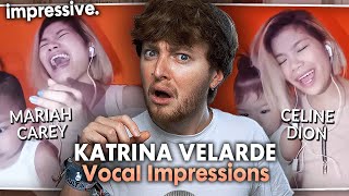 THIS IS INCREDIBLE Katrina Velarde Impersonating Singers  Vocal Reaction [upl. by Marcel]