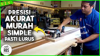 DIJAMIN LURUS  MEMBUAT TRACK SAW GUIDE CIRCULAR SAW  Dongcheng DCMY140s [upl. by Nosretep697]