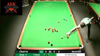 Jake Crofts v Christian Richter 2024 U21 UK Open Semi final RedTriangleSnooker [upl. by Vola]