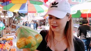 LOCAL KOREAN STREET MARKET TOUR 🇰🇷 [upl. by Ykciv]