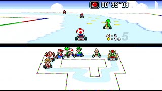 Super Mario Kart Hack Limited 5  in HD 169  SNES  bsnes [upl. by Ruelle]