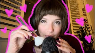 Inaudible Breathy Whispers ASMR  Mouth Sounds  Brushing [upl. by Amabil]