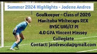 SUMMER HIGHLIGHT REEL  Jodene Andres  2026 GK [upl. by Felecia]