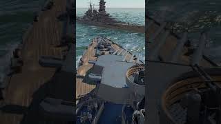 USS Tennessee battleship chocando con Acorazado Japones No real navy marina warthunder naval [upl. by Malvino]