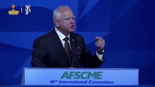 Governor Tim Walz Speaks at AFSCME’s International Convention [upl. by Weide661]