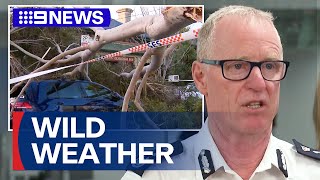 Wild weather descends as thousands lose power  9 News Australia [upl. by Jahdai]