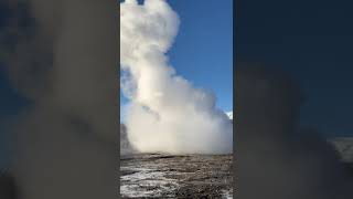 Geyser iceland travelling volcano geiser [upl. by Nnahgaem675]