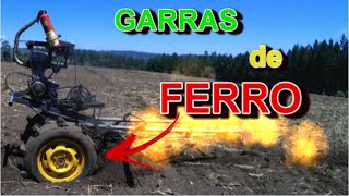 Teste das GARRAS de FERRO Motocultivador caseiro [upl. by Ajiam159]