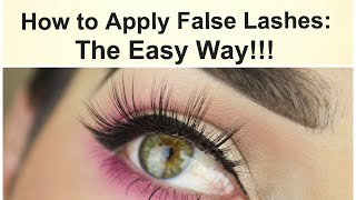 How to apply false eyelashes the easy way  Mannymua [upl. by Shantee]