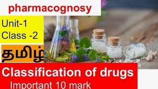 classification of dugs  pharmacognosy  Tamil [upl. by Trenton]