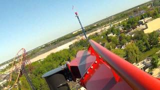 Six Flags Great America opens XFlight  POV Reverse POV and Offride [upl. by Aztiray575]