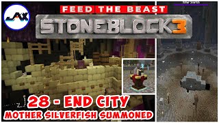 🔥FTBs StoneBlock 3 🔥  Ep 28  End City Raid amp Mother Silverfish Summon [upl. by Case248]