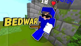 Solo BedWars in Nether Games 😁  Mcpe BedWars Gameplay [upl. by Annnora564]