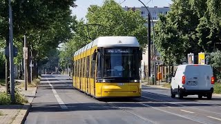 Tram Berlin  Mitfahrt in der M10 von SiegfriedstraßeJosefOrloppStraße bis U Turmstraße im F8Z [upl. by Otilesoj]