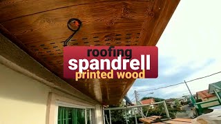 How to install roofing  spandrell  gutter  printed wood spandrell [upl. by Adnesor370]