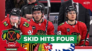 Philipp Kurashev Stays Hot Chicago Blackhawks Remain Cold in Loss vs Sabres  CHGO Blackhawks Post [upl. by Ordnas]