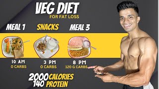 Vegetarian Full Day Of Eating For FAT LOSS  2000 Calories Diet Plan [upl. by Ace766]