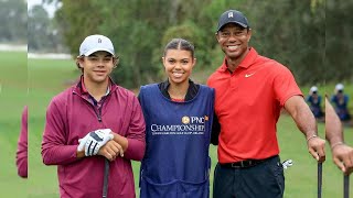 The Cutest Images of Tiger Woods with His Sons Sam and Charlie Woods [upl. by Aicilana]