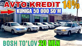 AVTO KREDIT 2024 YILLIK 14 BOSH TOLOV 20 YANGI MOSHINALAR KELDI… [upl. by Hatch824]