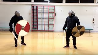 Sword and Shield sparring Nick vs Mike [upl. by Waddell]