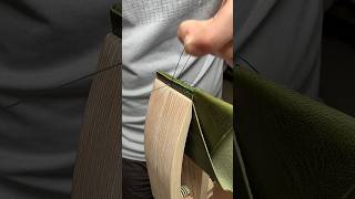 Leather stitching leatherasmr leather leathertok leathercraft leathergoods leatherstitching [upl. by Balas]